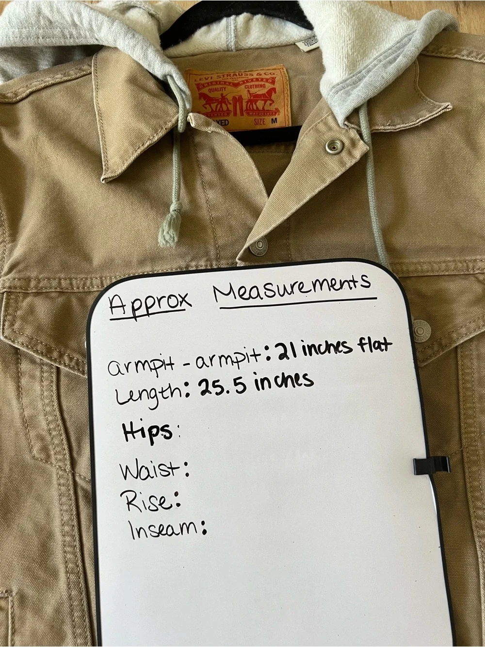 Levi's Tan hybrid hoodie Trucker Jacket with Gray Hooded Sleeves tigers eye